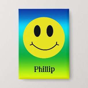 Badge Grinning Face Classic Personnalisé