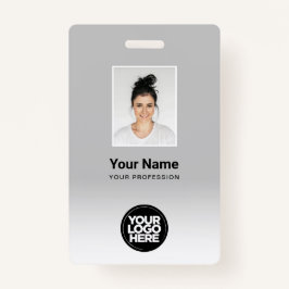 Badge Gris clair de l'image personnalisée de l'employé