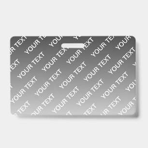 Badge Gris (couleur changeable) Ombre & Motif de texte