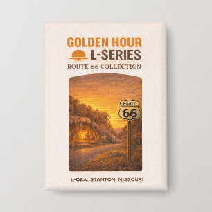 Badge Grottes Meramec Route 66 Heure dorée Missouri