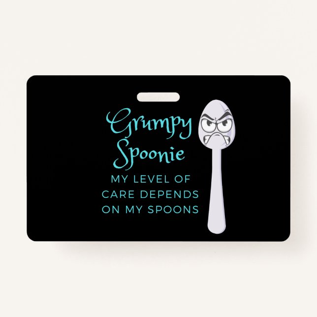 Badge Grumpy Spoonie (Devant)