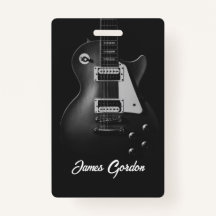 Guitare électrique monochrome personnalisée