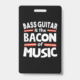 Badge Guitare Lover Basse Guitare Est Bacon De Musique