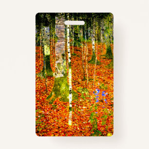 Badge Gustav Klimt Birch Trees