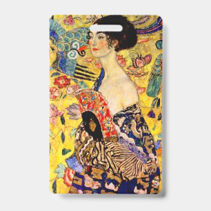 Badge Gustav Klimt Dame au éventail
