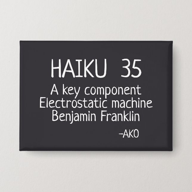 BADGE HAIKU 35 (Recto)