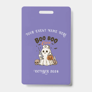 Badge Halloween Boo Boo Crew pour infirmières