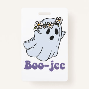 Badge Halloween Éffrayant Fantôme Boo Jee Boo