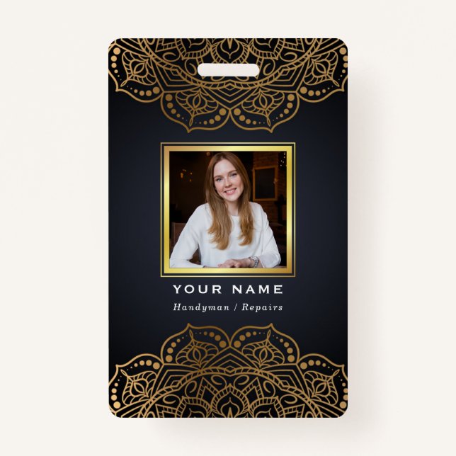 Badge Handyman Repères Black Gold  (Devant)