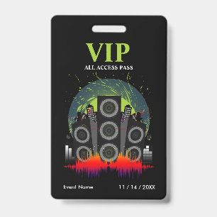 Badge Haut-parleur VIP All Access Pass