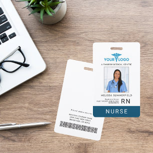 Badge Healthcare Business Logo and Employee Photo ID 