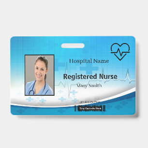 Badge Heat Beat Lifeline Cross Médicale Photo ID