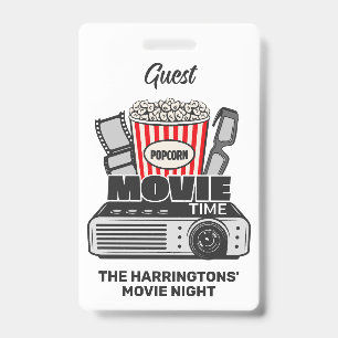 Badge Heure du film texte et couleur personnalisée