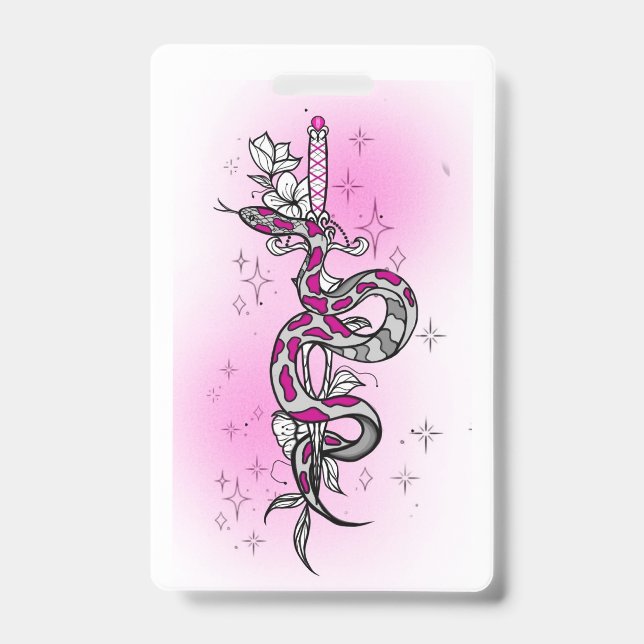 Badge holiday package with snake (Face)