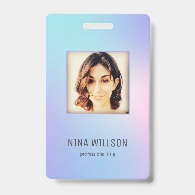Badge Hologramme de la carte d'identité professionnelle (Avant)