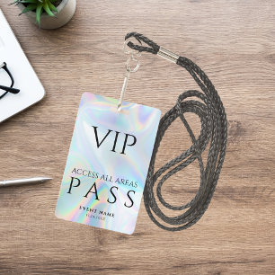 Badge Holographique VIP All Access Pass, événement