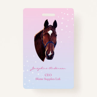 Badge Horse with White Star