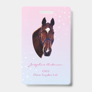 Badge Horse with White Star