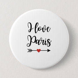 Badge I love Paris Button