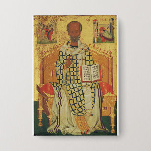 Badge Icône orthodoxe byzantine de Saint-Nicolas de Myre