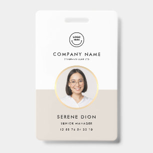 Badge ID de l'employé de la société de personnel Photo d