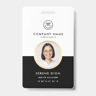 Badge ID de l'employé ID de l'entreprise Photo ID Cercle