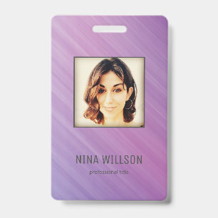 Badge ID de l'entreprise de photo sur rayures