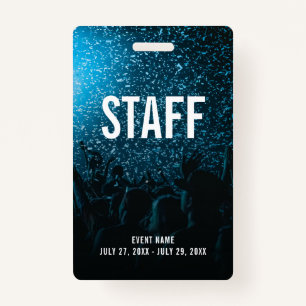 Badge ID de l'événement photo du pass du personnel