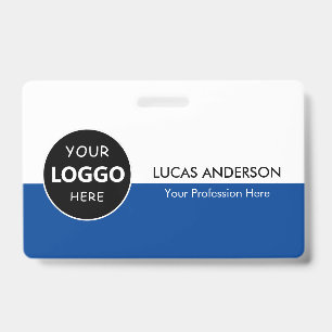 Badge ID de logo d'entreprise personnalisé employé minim