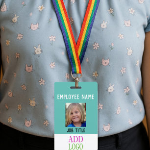 Badge ID de PERSONNEL personnalisé - Passeport photo - N