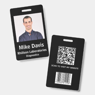 Badge ID de photo d'employé personnalisé