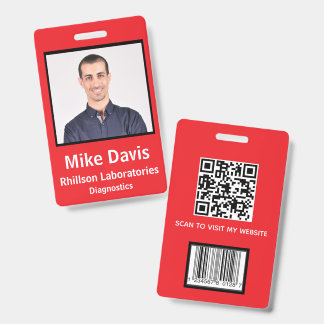 Badge ID de photo d'employé personnalisé