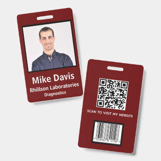 Badge ID de photo d'employé personnalisé
