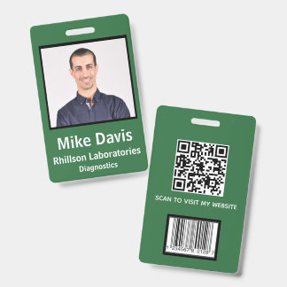 Badge ID de photo d'employé personnalisé