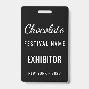 Badge ID de QR Code personnalisé pour l'exposant au Fest