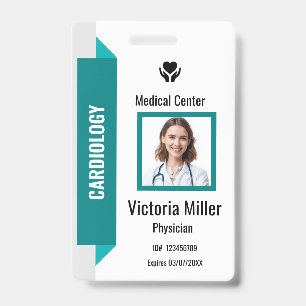 Badge ID de salarié personnalisé pour hôpital avec logo