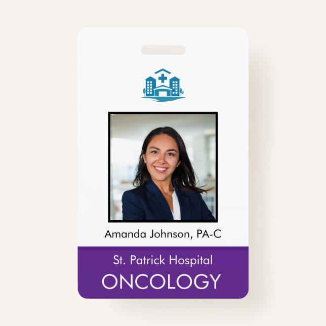 Badge ID de sécurité de l'employé photo personnalisé (Devant)