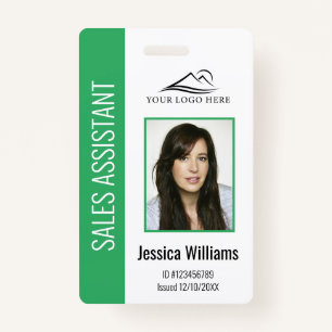 Badge ID de sécurité des employés de l'entreprise Green 