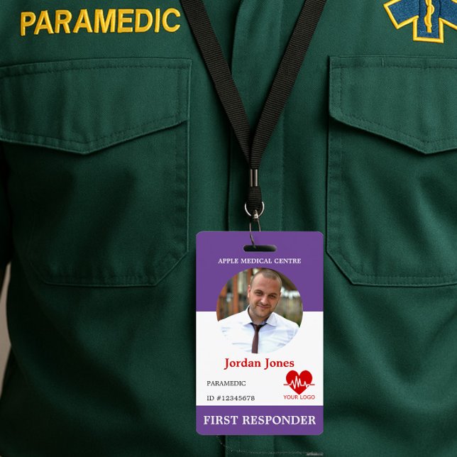 Badge ID de sécurité photo du premier répondeur personna (Créateur téléchargé)