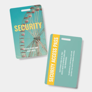 Badge ID de sécurité pour événement de festival de musiq