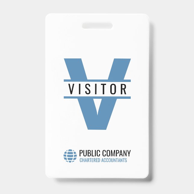 Badge ID de visiteur moderne (Avant)
