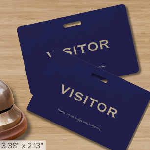 Badge ID de visiteur professionnel