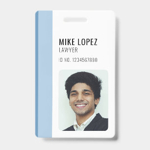 Badge ID d'employé personnalisé minimaliste simple