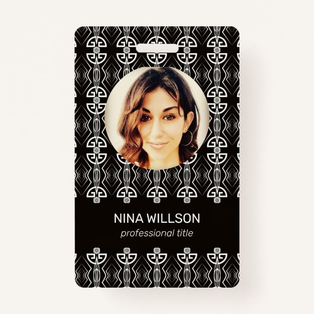 Badge ID d'entreprise Art déco (Devant)