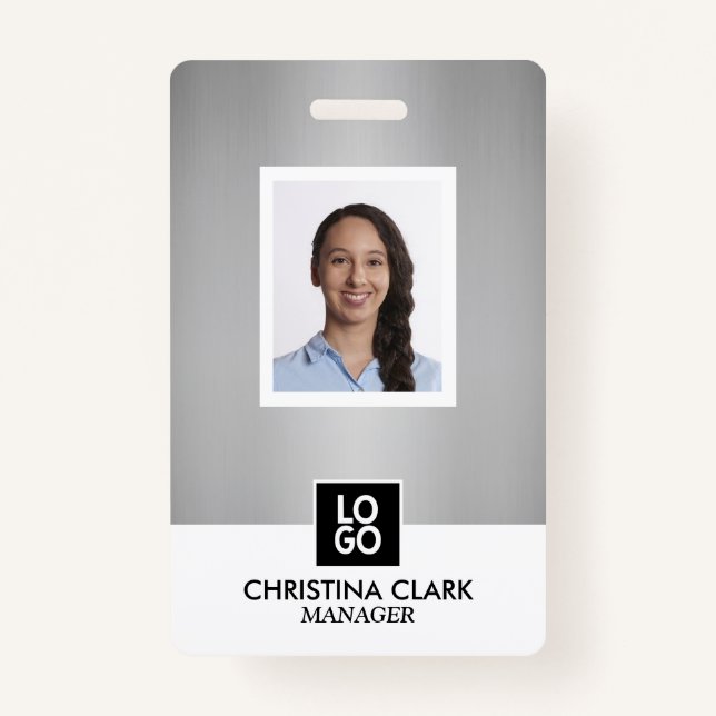 Badge ID d'entreprise Logo photo de l'employé Insigne d' (Devant)