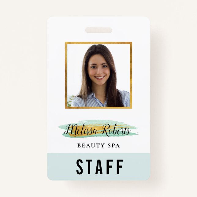 Badge ID d'entreprise photo personnalisé et tendance (Devant)
