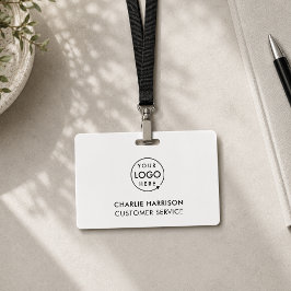 Badge ID du logo de l'entreprise | Minimaliste pour empl