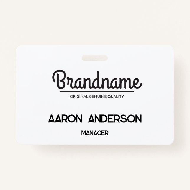 Badge ID employé du logo de l'entreprise (Devant)