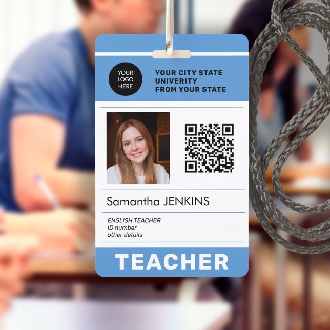 Badge ID employé du logo QR CODE (Créateur téléchargé)