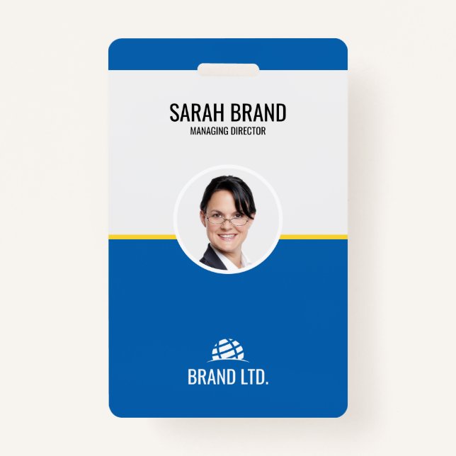 Badge ID employé professionnel (Devant)